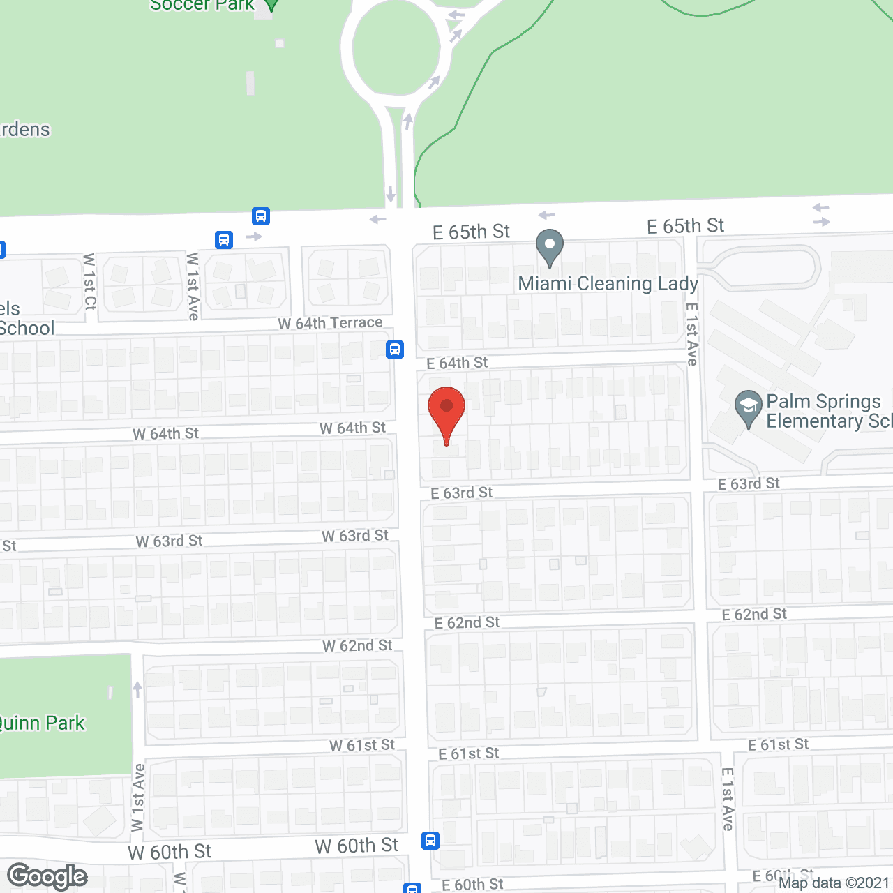 Map of the neighborhood around Angeles Residential