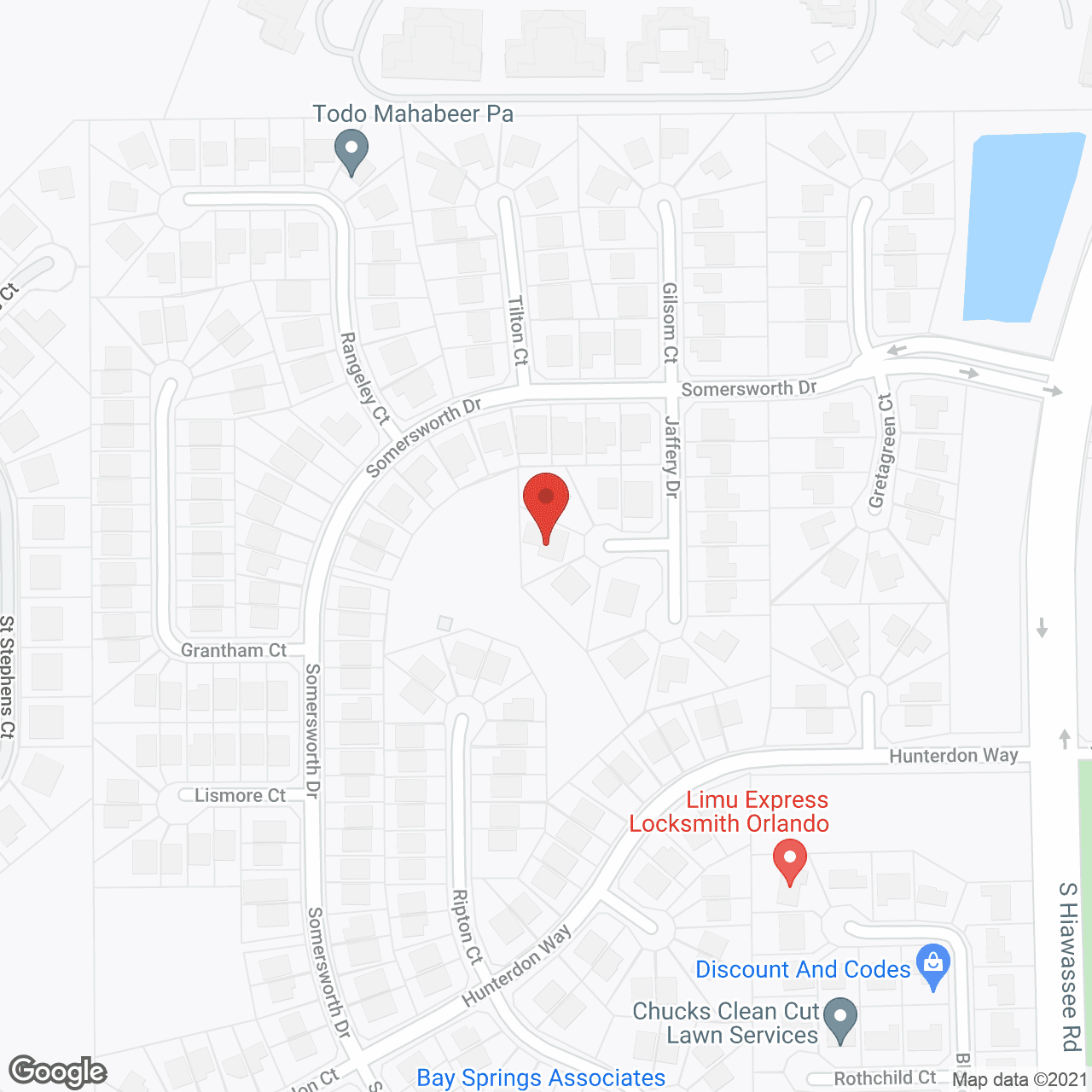 Map of the neighborhood around Ponce Adult Family Care