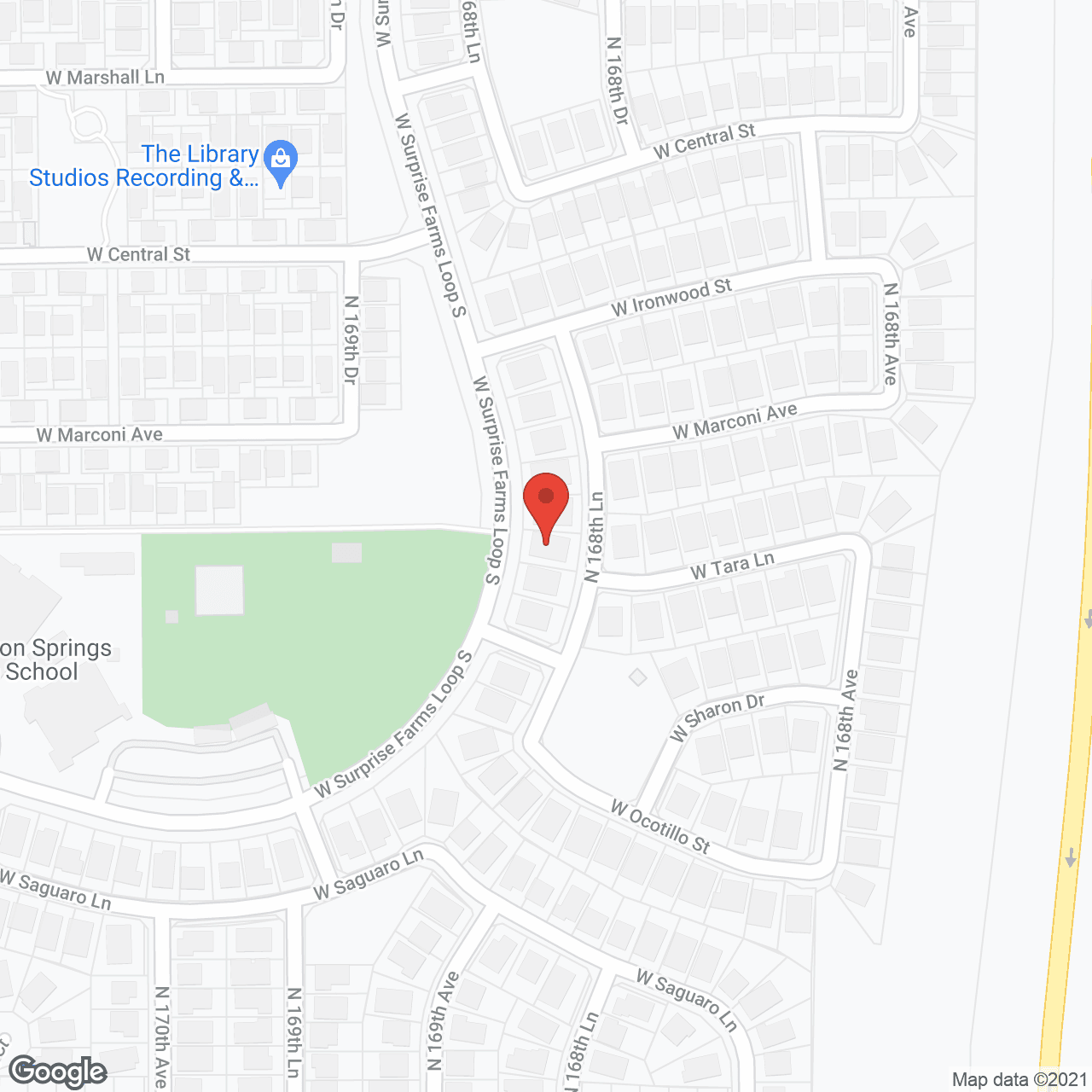 Map of the neighborhood around Golden Care