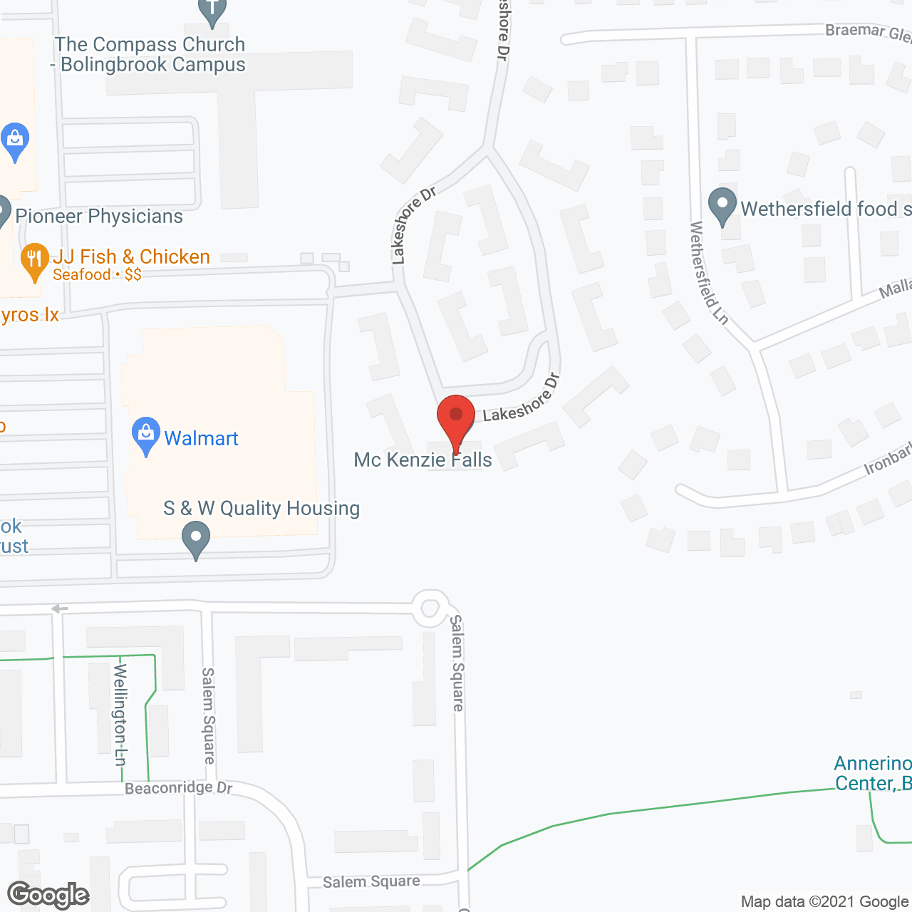 Map of the neighborhood around McKenzie Falls