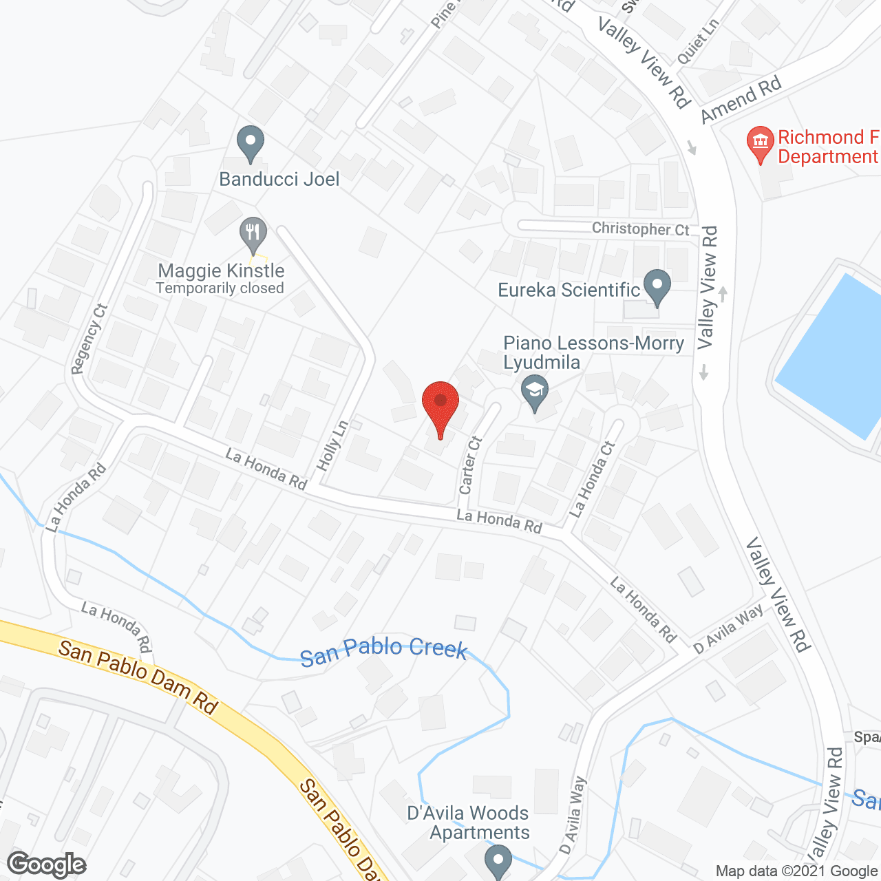 Map of the neighborhood around Carter Place