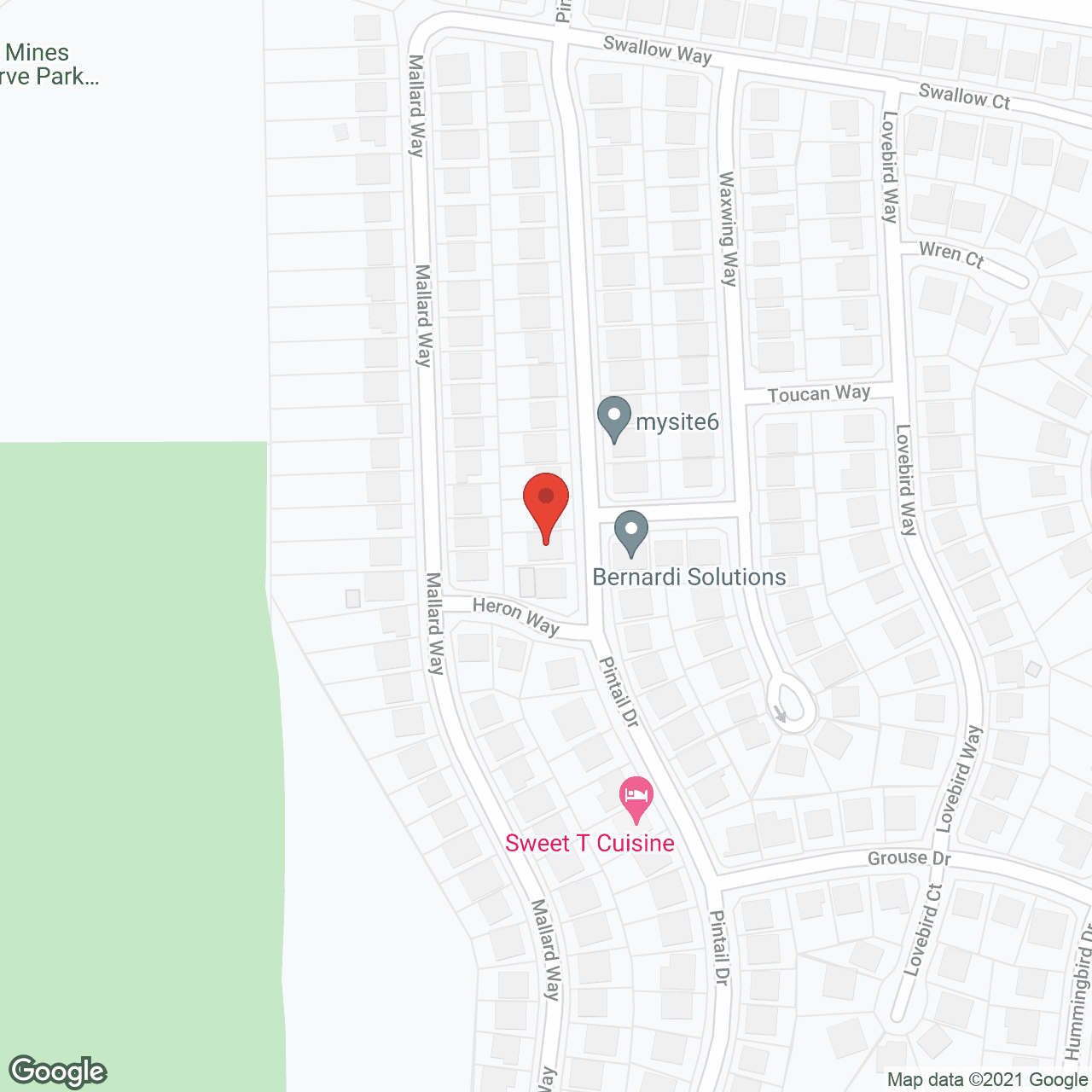 Map of the neighborhood around Grace Manor
