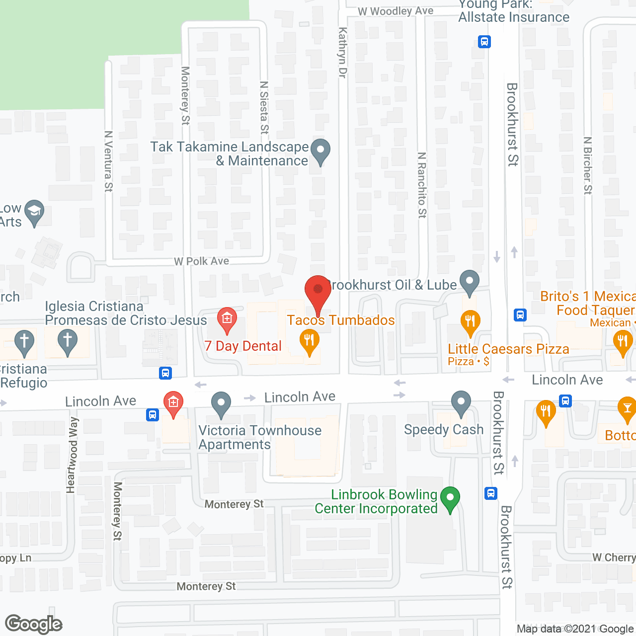 Map of the neighborhood around 121 N Kathryn Drive