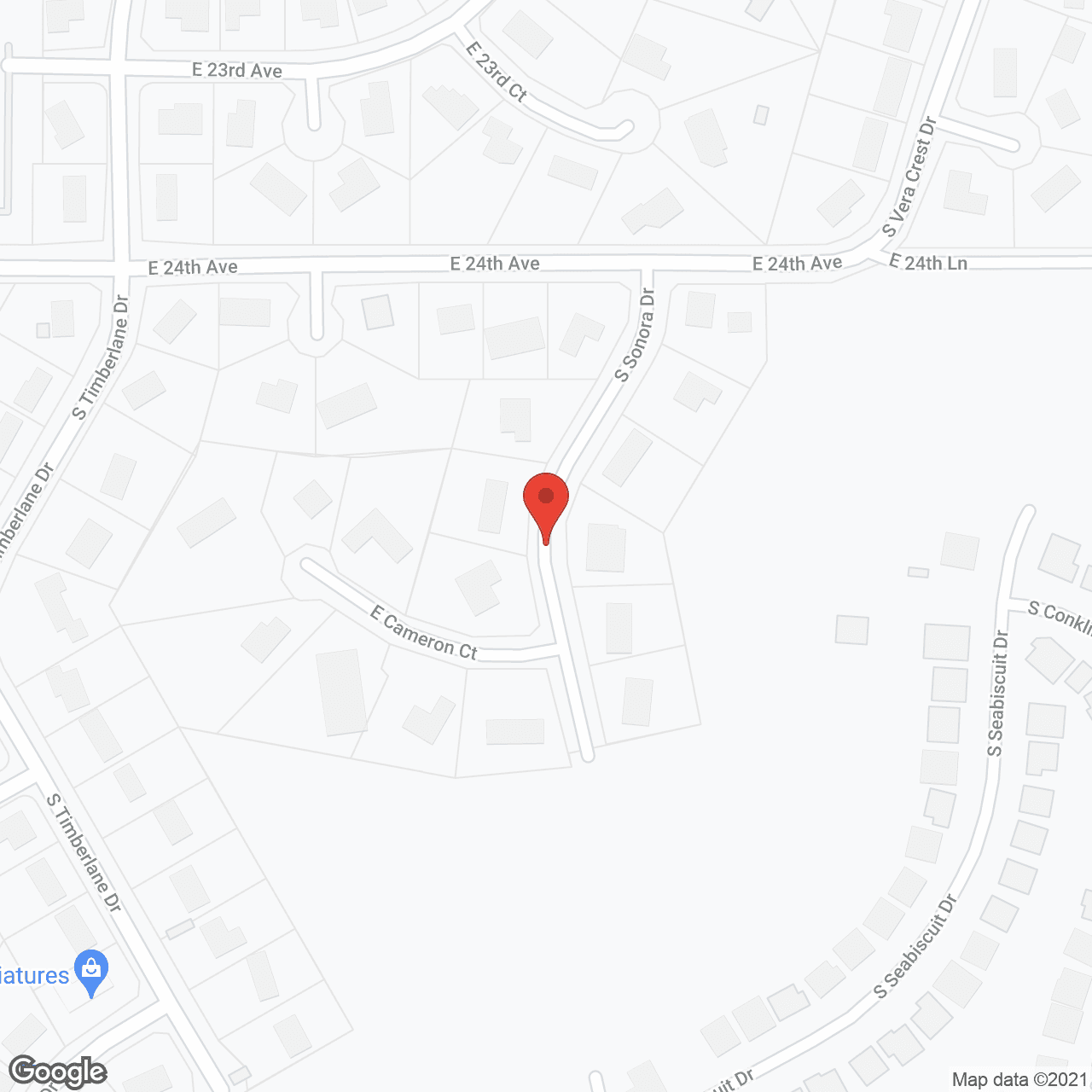 Map of the neighborhood around Churchill's AFH