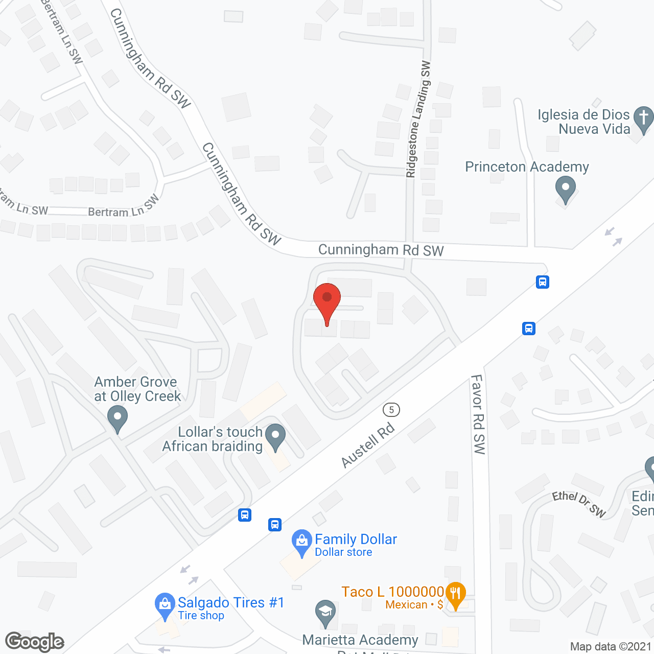 Map of the neighborhood around Rose of Sharon Home Care