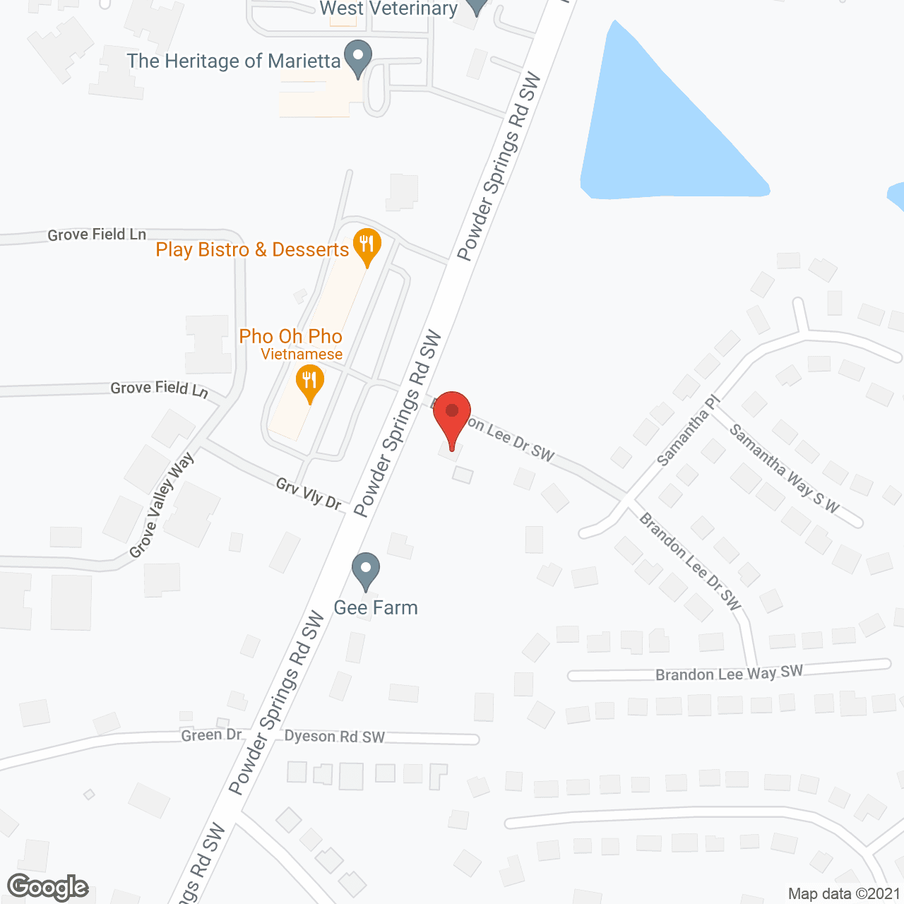 Map of the neighborhood around Ebenezer Care Home