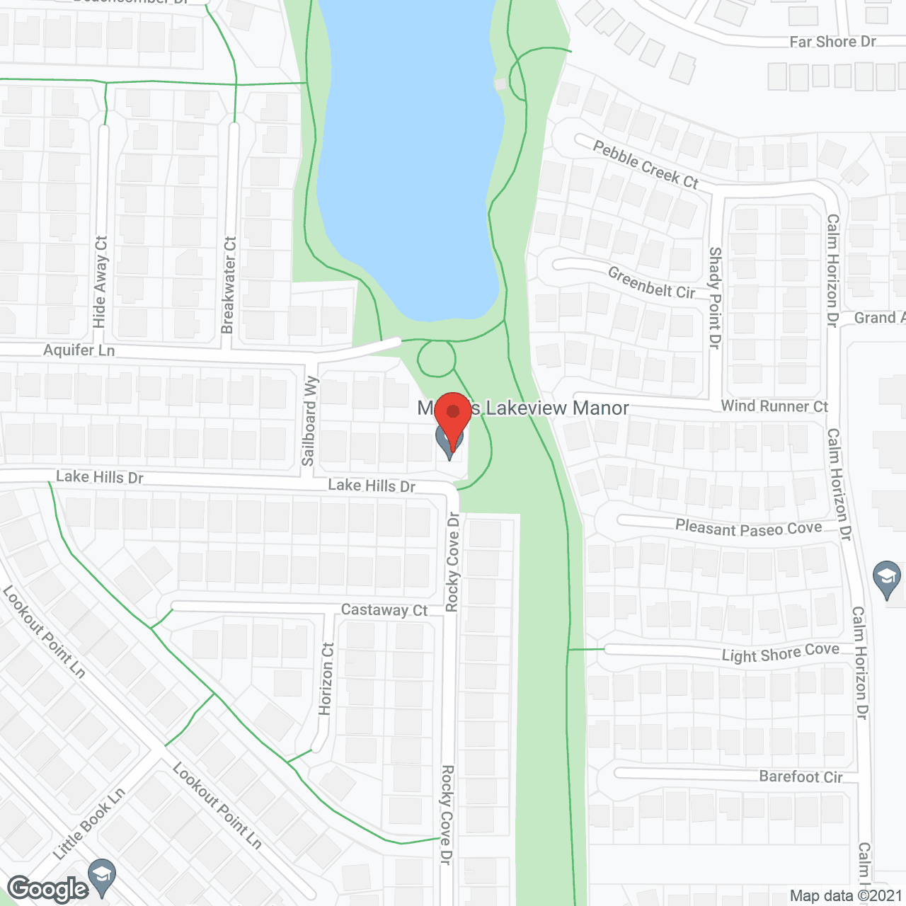 Map of the neighborhood around Marie's Lakeview Manor