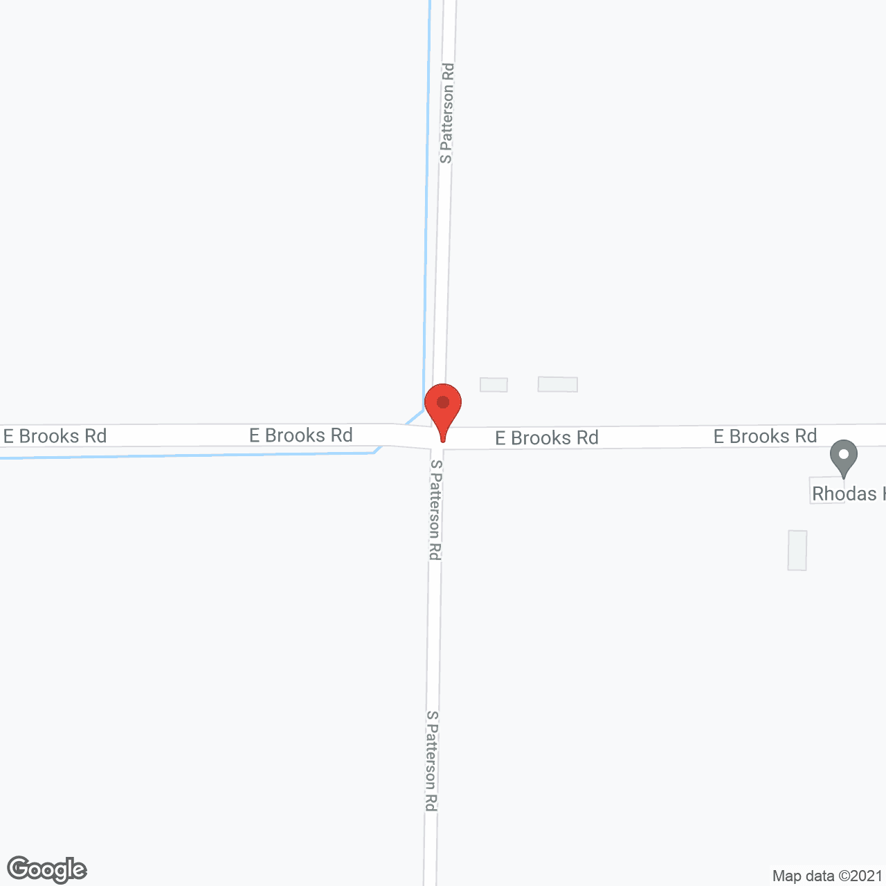 Map of the neighborhood around Rhoda's House
