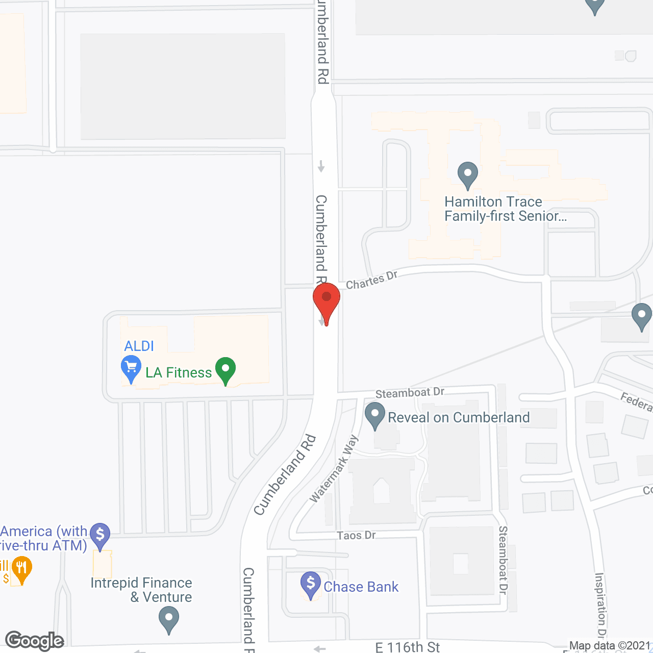 Map of the neighborhood around The Reserve at Hamilton Trace