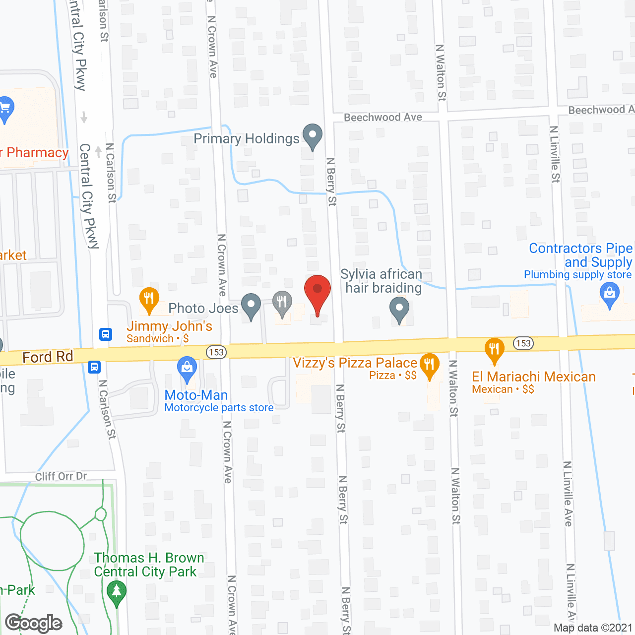 Map of the neighborhood around Kamman AFC Home