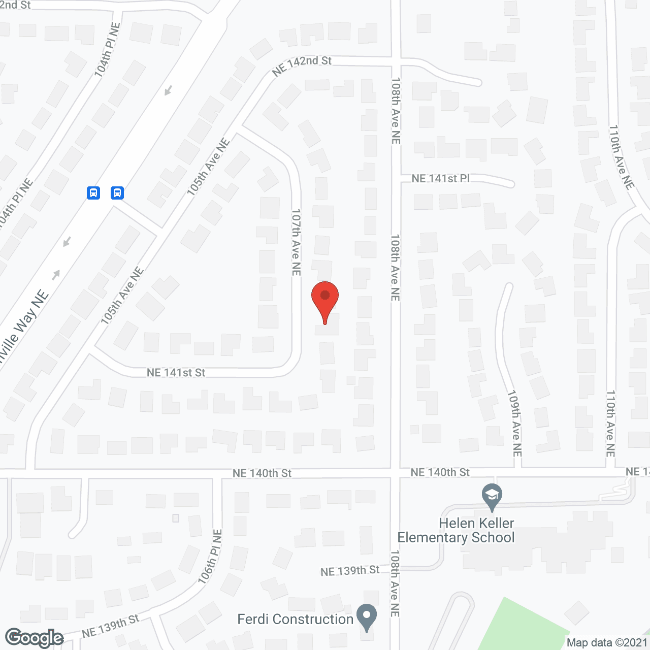 Map of the neighborhood around Bethell Adult Family Home