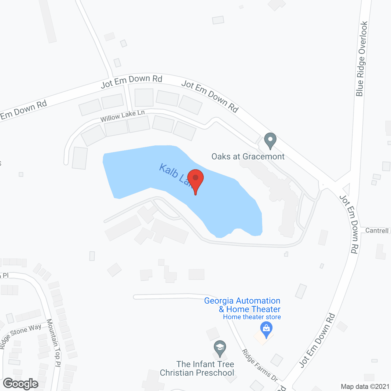 Map of the neighborhood around Oaks at Gracemont