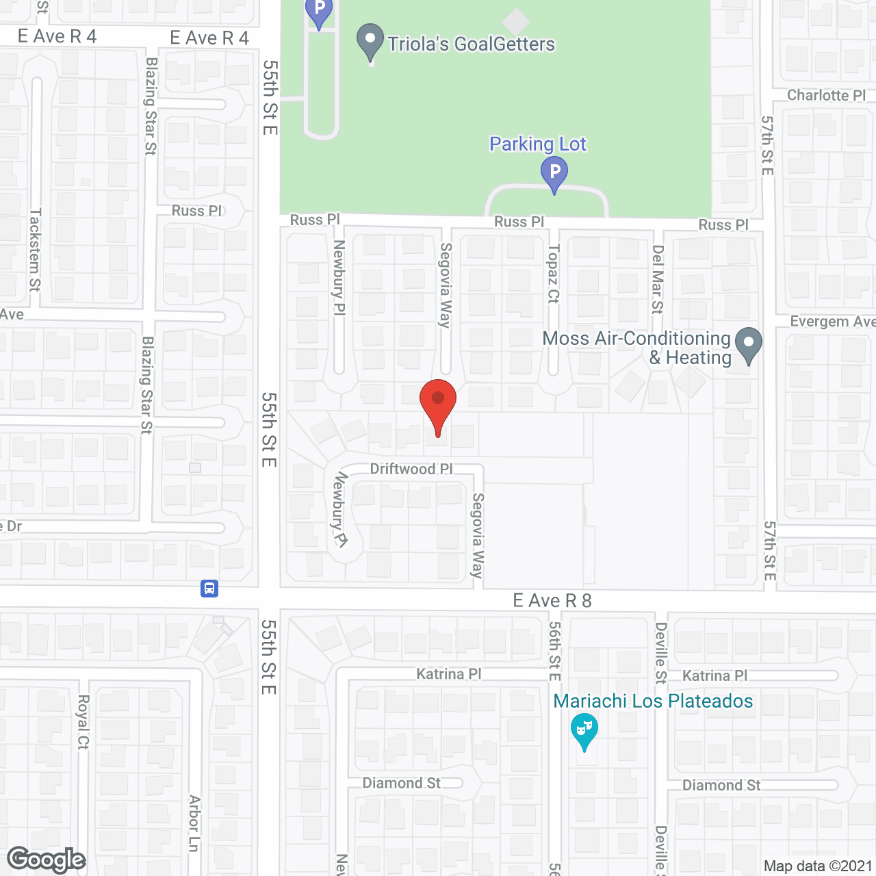 Map of the neighborhood around High Desert Manor I