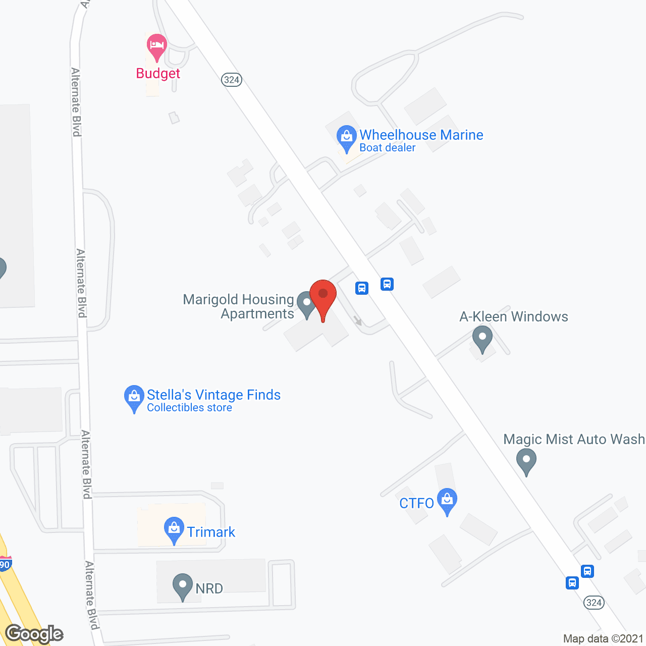 Map of the neighborhood around Marigold Apartments