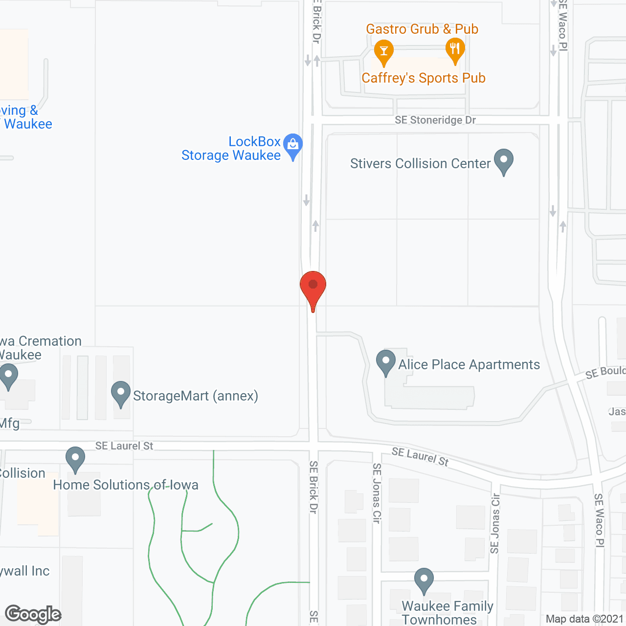 Map of the neighborhood around Thomas Place at Waukee