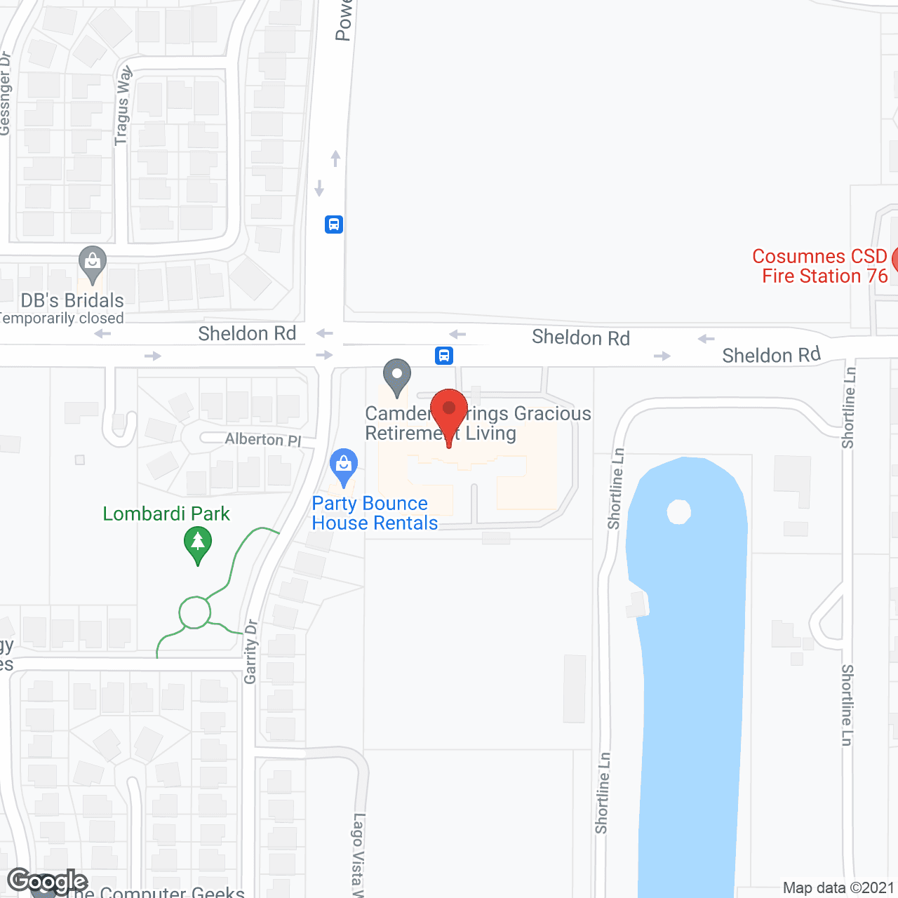 Map of the neighborhood around Camden Springs