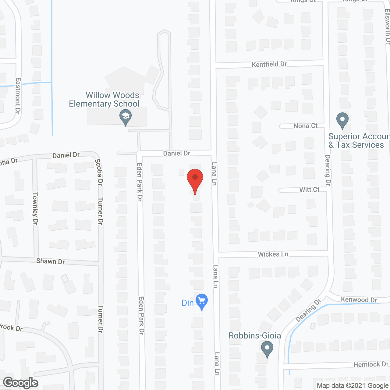 Map of the neighborhood around Stratford House 2