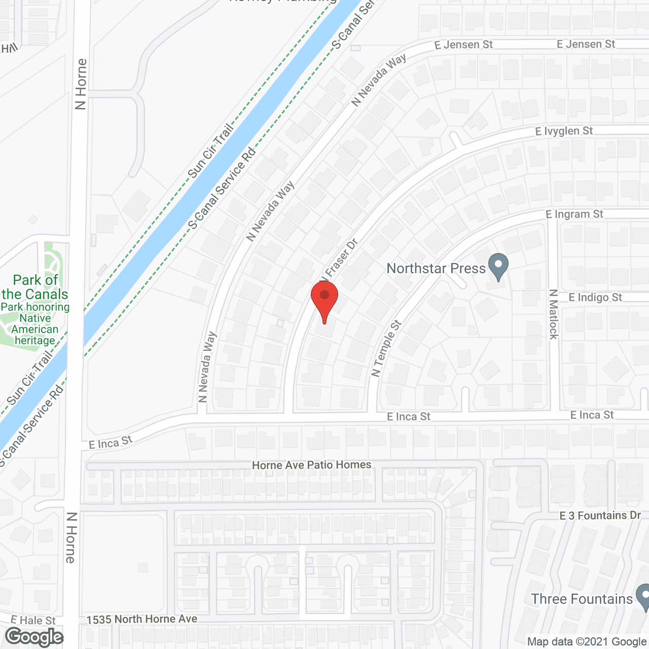 Map of the neighborhood around Amani Care Home