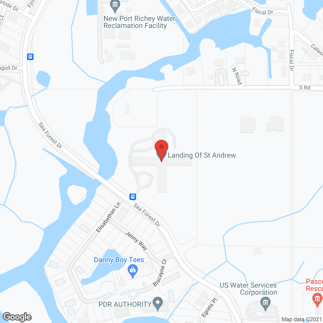 Map of the neighborhood around The Landings of St Andrew