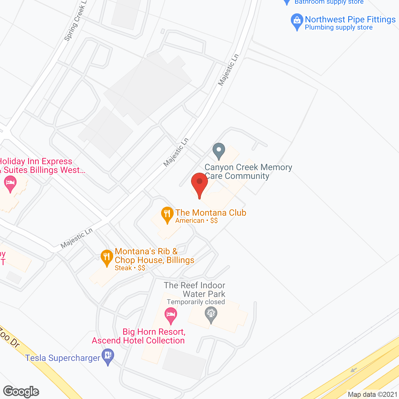 Map of the neighborhood around Canyon Creek