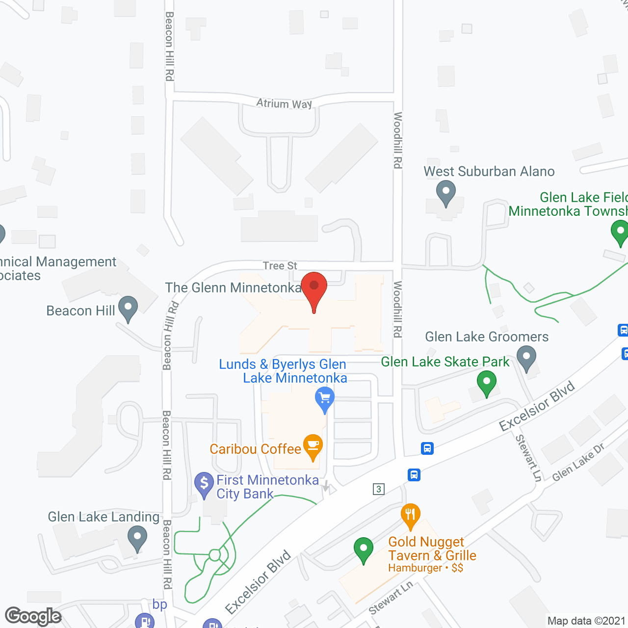 Map of the neighborhood around The Glenn Minnetonka