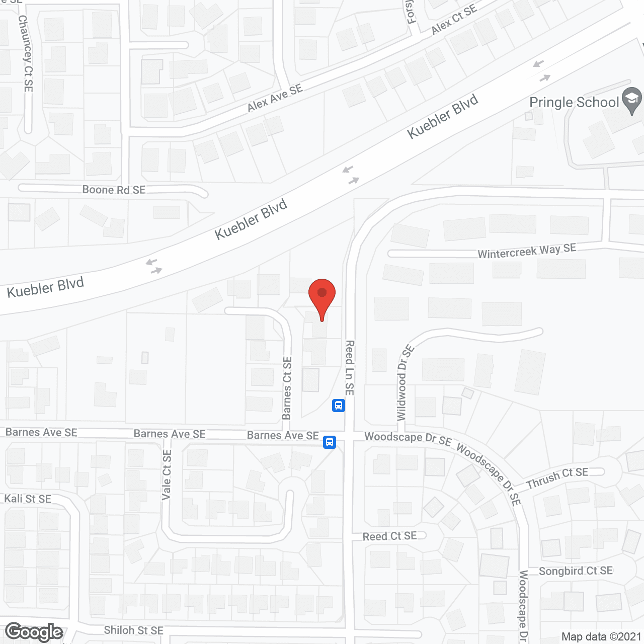 Map of the neighborhood around Calla Lily House