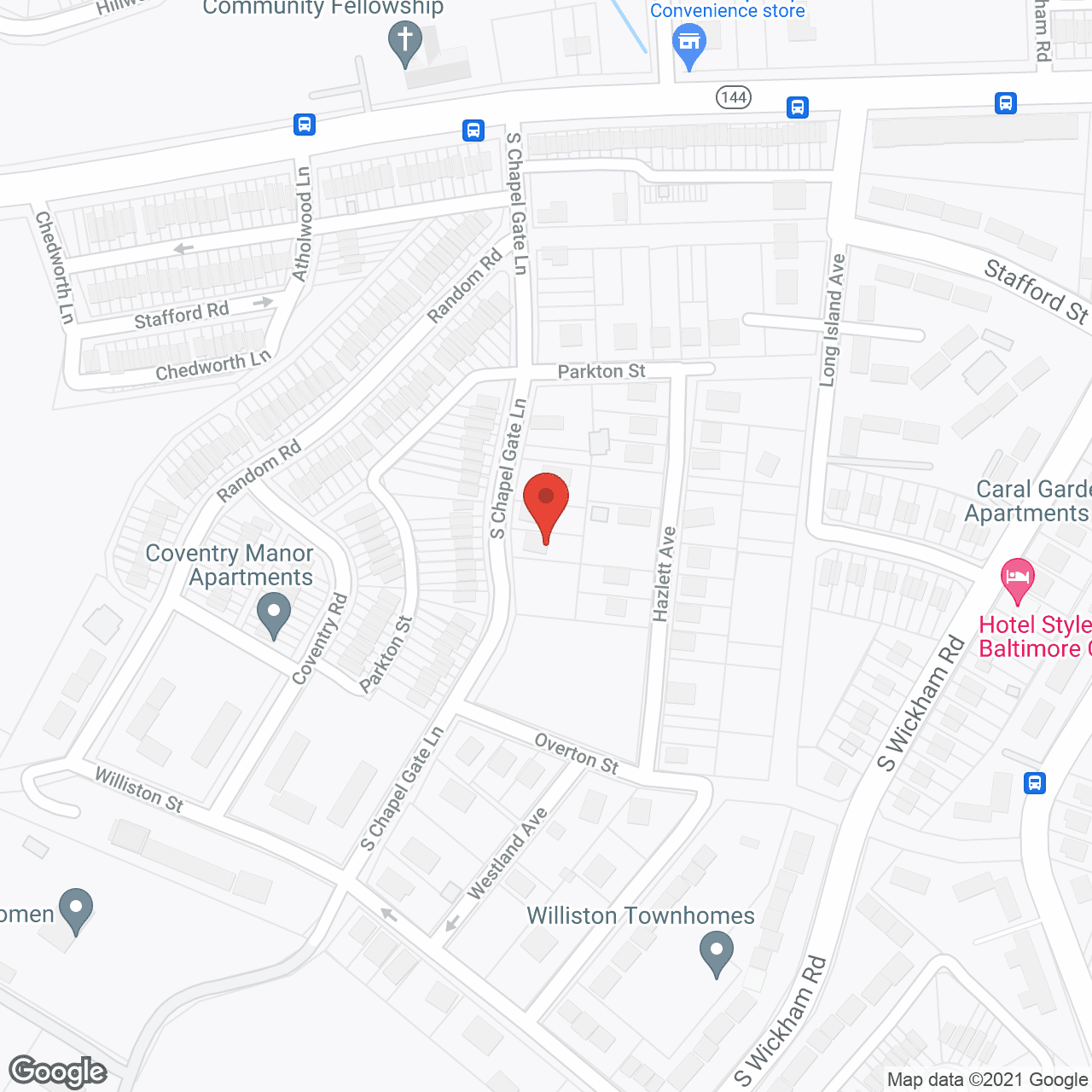 Map of the neighborhood around Pleasant Garden II
