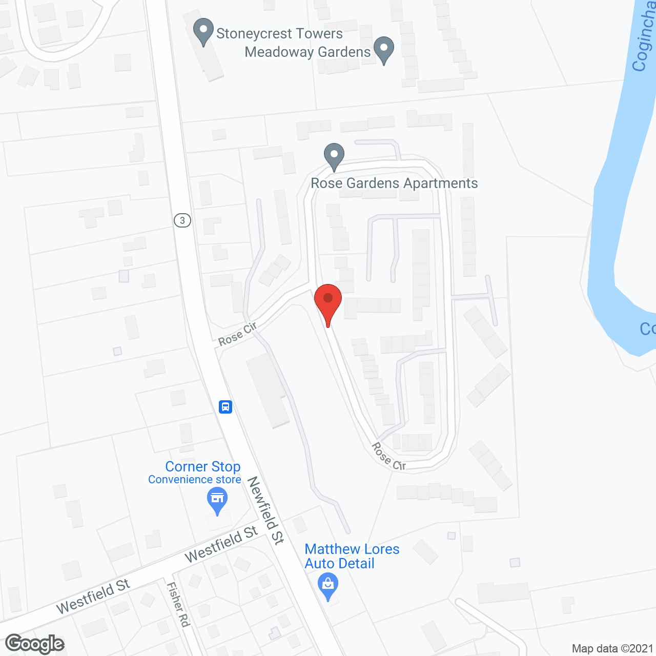 Map of the neighborhood around Meadoway Apartments
