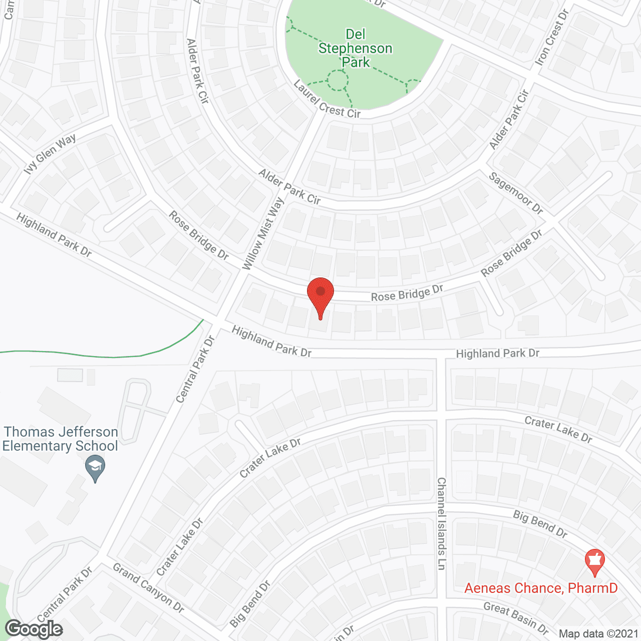 Map of the neighborhood around Rosepointe Care Home