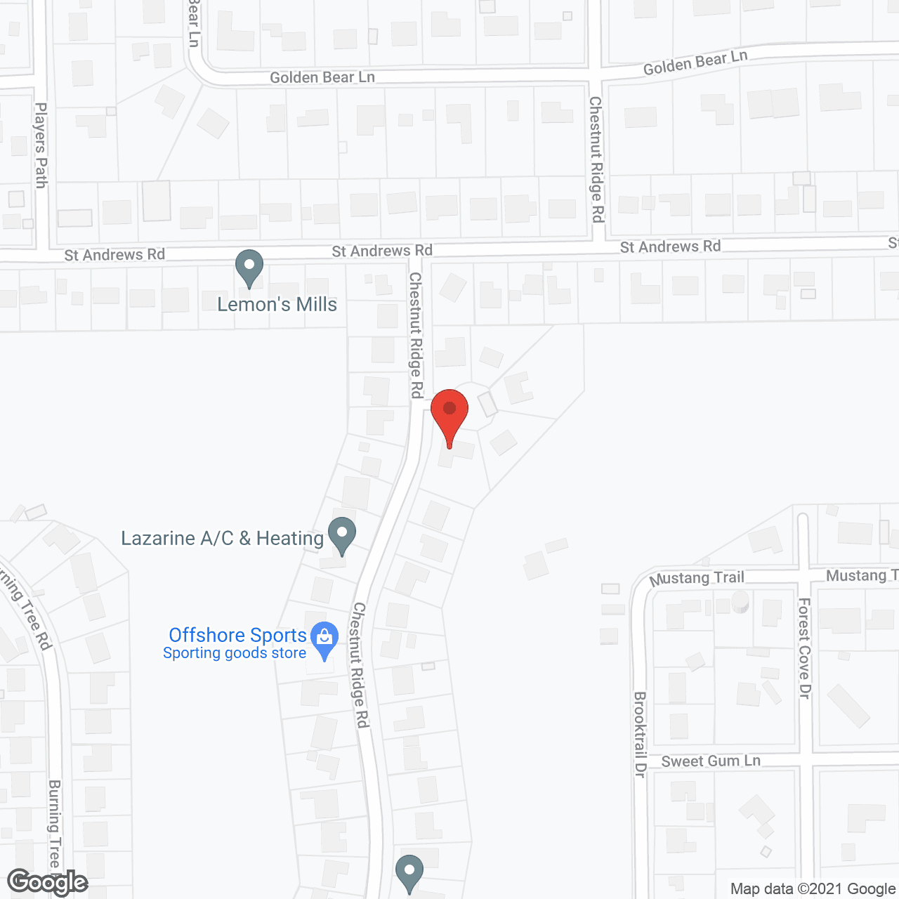 Map of the neighborhood around Kingwood Cottage