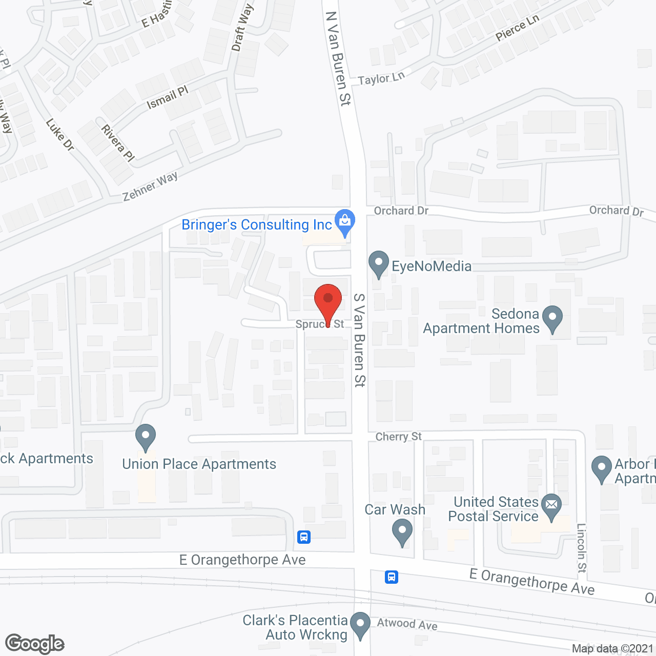Map of the neighborhood around Versa-Care Homes I