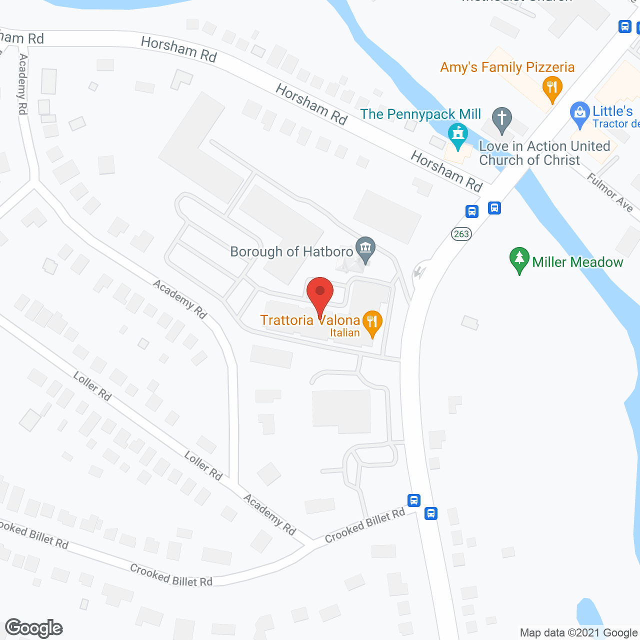 Map of the neighborhood around Victorian Village