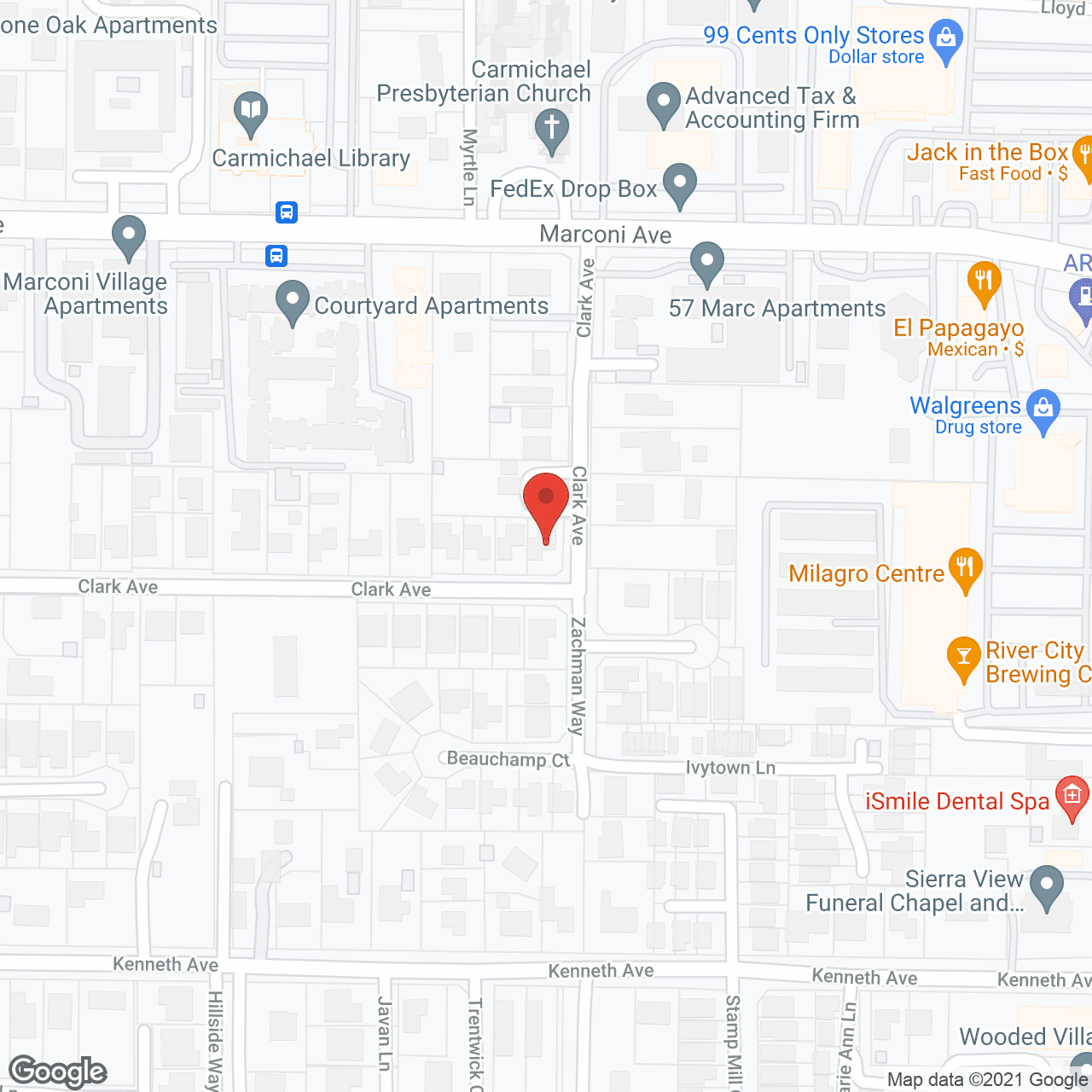 Map of the neighborhood around Cozy Home Care