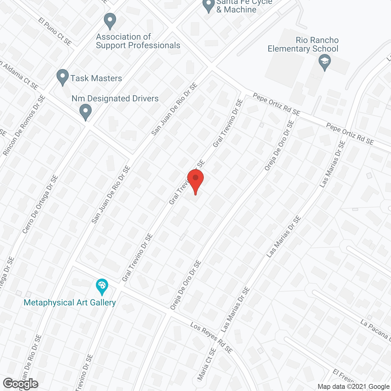 Map of the neighborhood around Casa De Shalom
