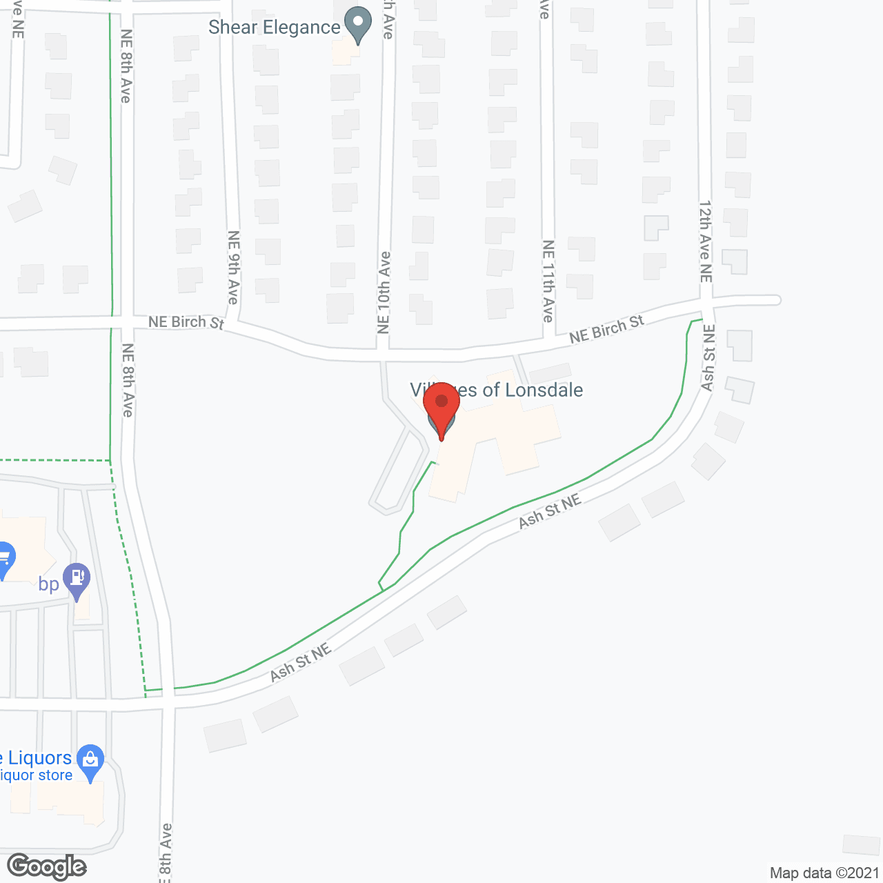 Map of the neighborhood around The Villages of Lonsdale