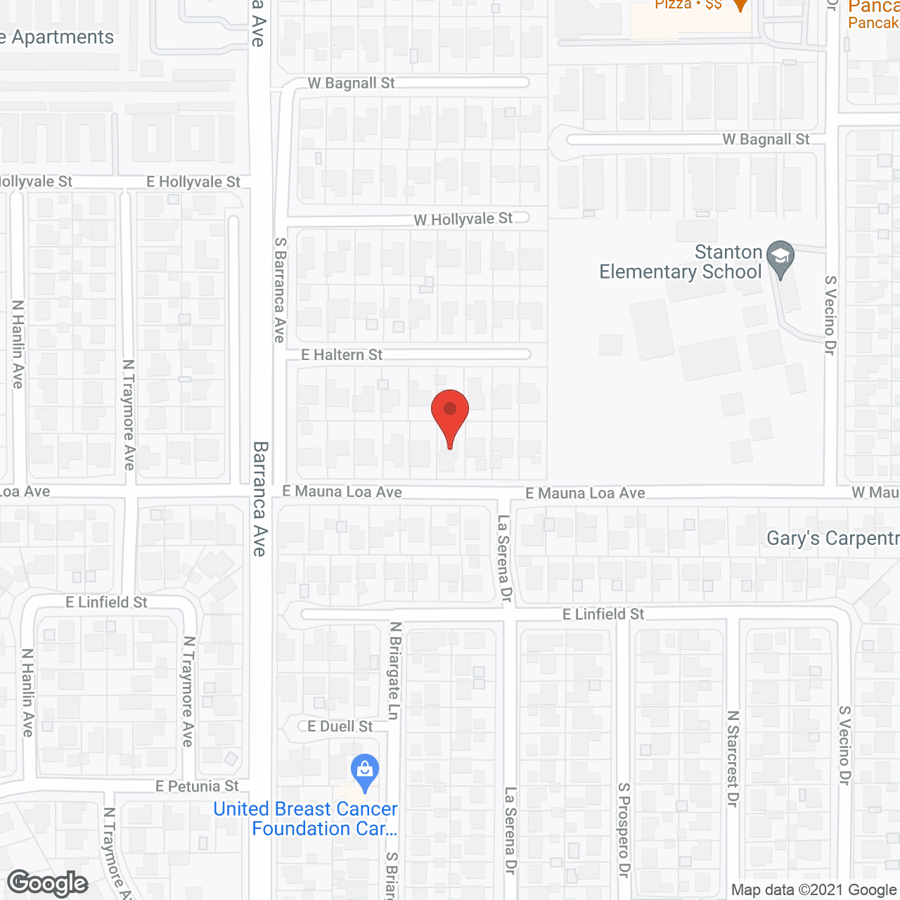 Map of the neighborhood around Mauna Loa Oaks