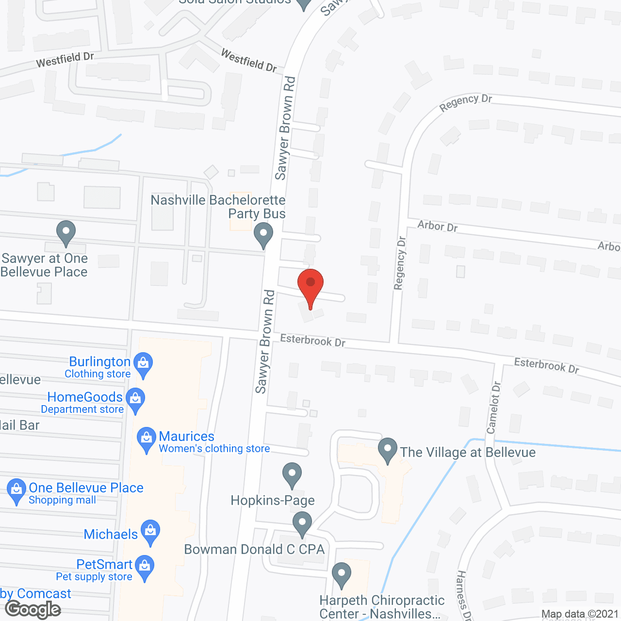 Map of the neighborhood around Sunrise Home Care