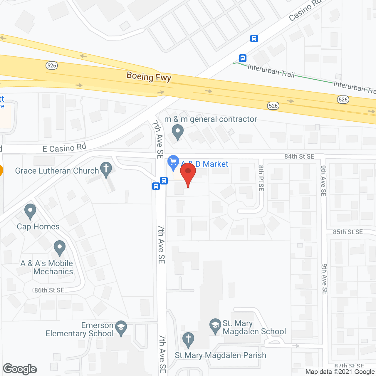 Map of the neighborhood around Cline Adult Family Home
