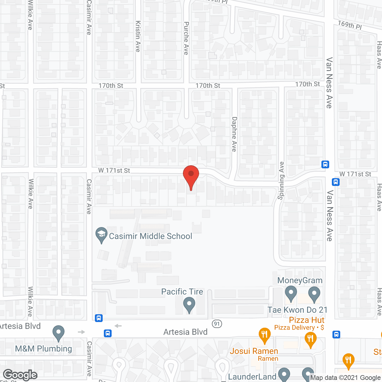 Map of the neighborhood around Parkview Terrace