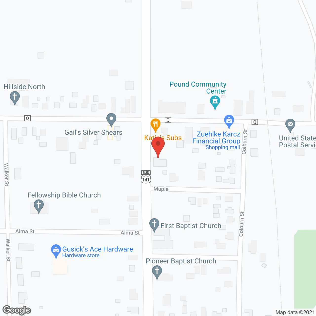 Map of the neighborhood around Ski's Adult Family Home