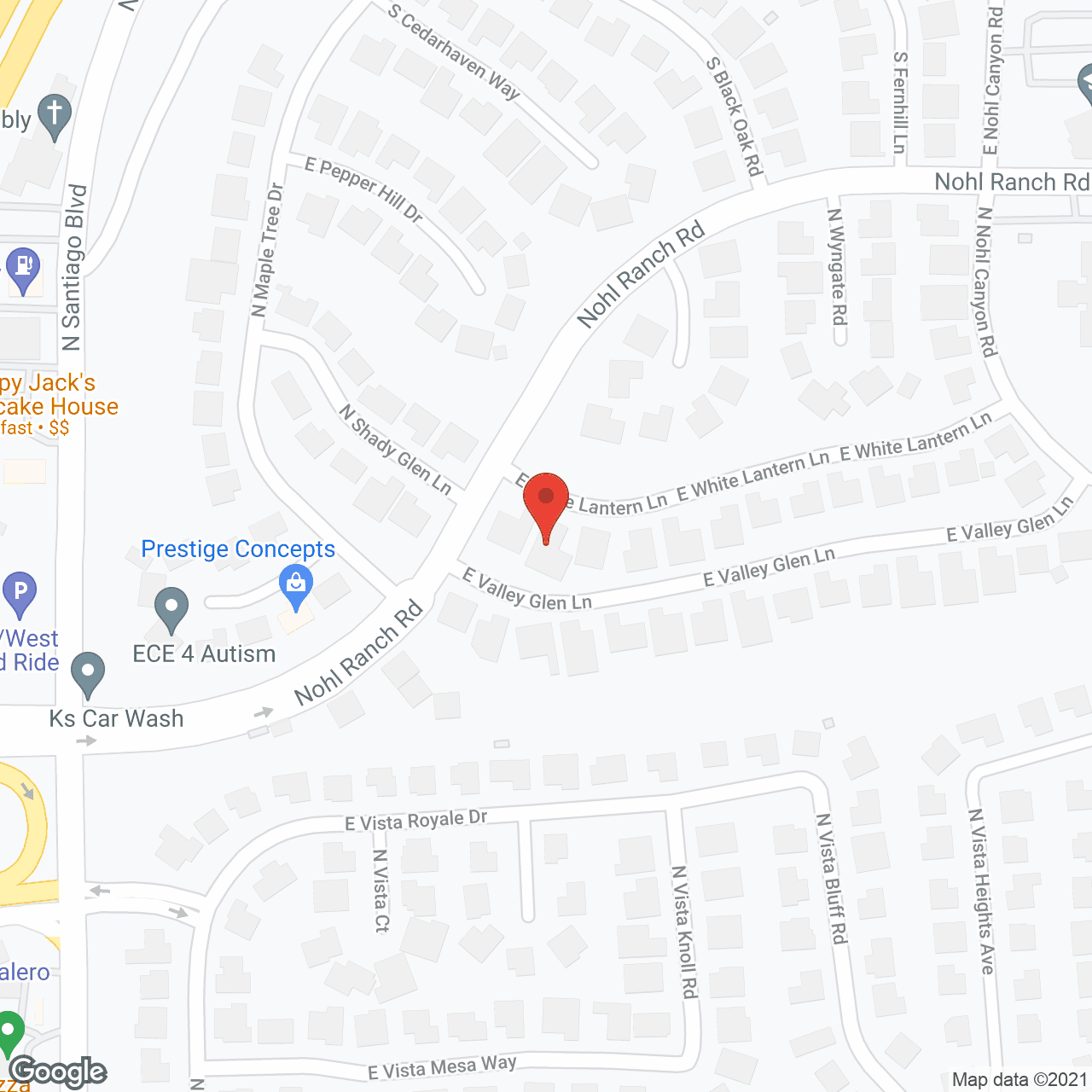 Map of the neighborhood around Nohl Ranch Elderly Care III