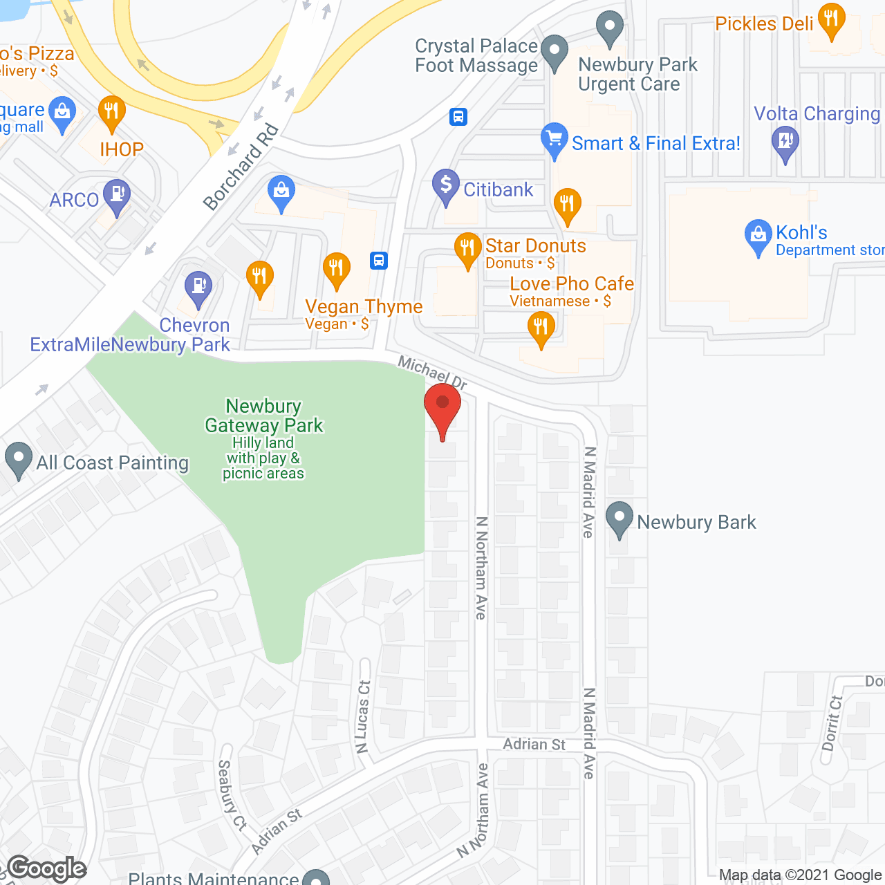 Map of the neighborhood around Happy Home Care