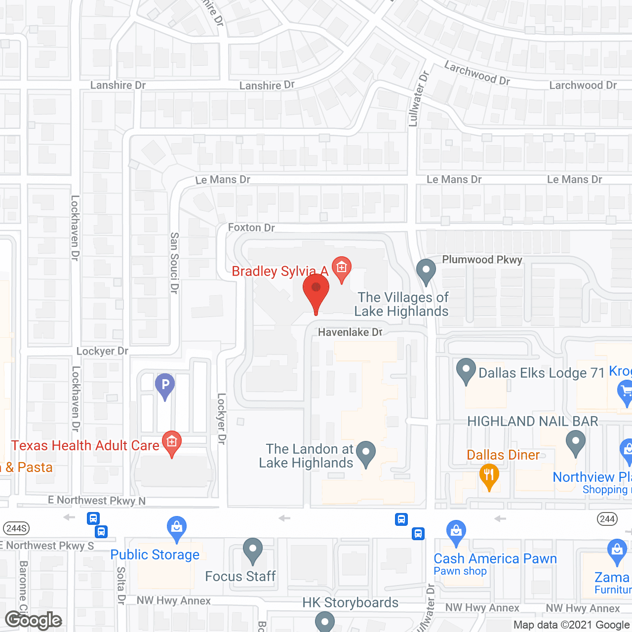 Map of the neighborhood around Villages of Lake Highlands