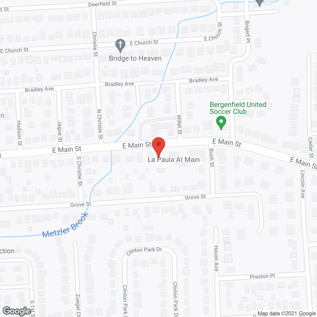Map of the neighborhood around La Paula at Main