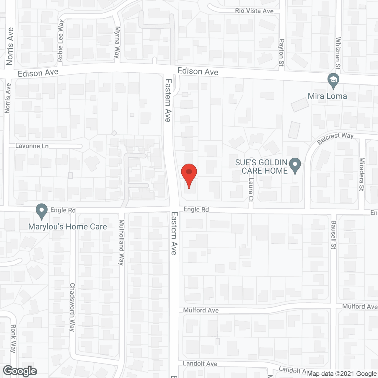 Map of the neighborhood around Sky Senior Care