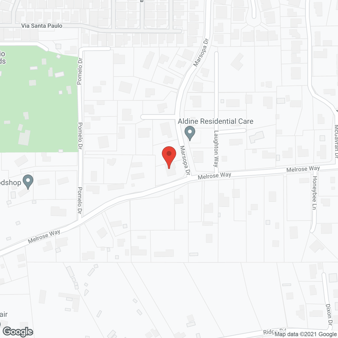 Map of the neighborhood around Breeze Hill Care