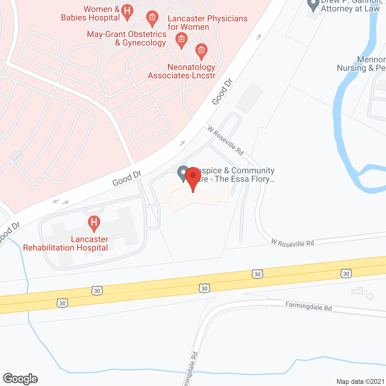 Map of the neighborhood around Brereton Manor