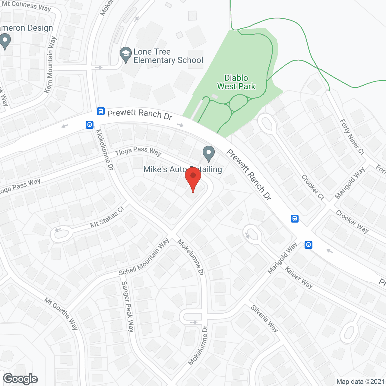 Map of the neighborhood around Immaculate Heart
