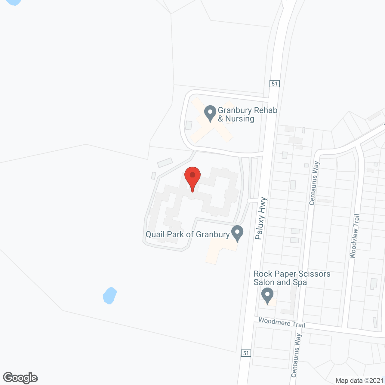 Map of the neighborhood around Aviva Granbury