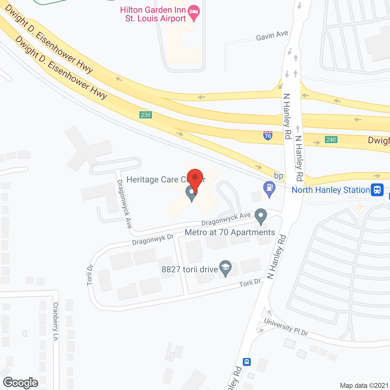 Map of the neighborhood around Heritage Care Center of Berkeley, L.L.C.
